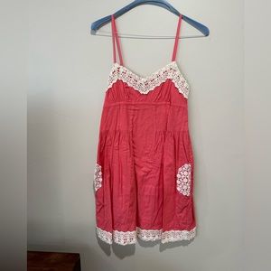 Kimchi Blue cotton dress with lace trim